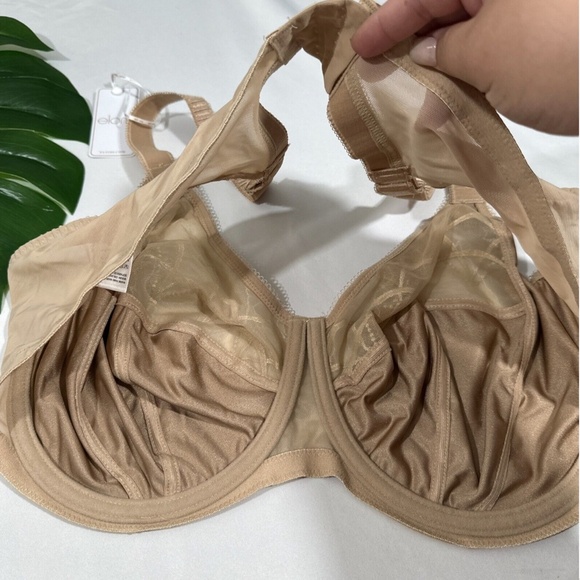 NWT $62 Elomi [ 46DD US ] Cate Underwired Bra in Hazel Nude‎ - Picture 10 of 11